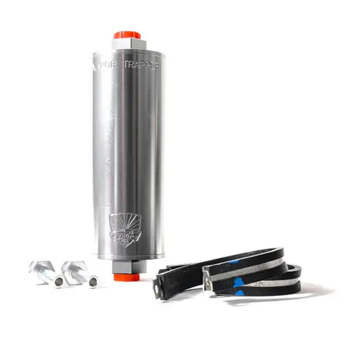 Shop 48 Vapor Trapper™ VT6SIL-1/4-B 1/4 in. x 6 in. Silver Universal Charcoal Canister Fuel Tank Vent Line Vapor Filter (Basic Package)