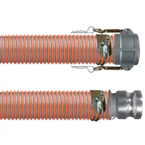 Kanaflex flexFORCE SR 8 in. Heavy Duty Water Suction and Discharge Hose w/ Female Coupler x Male Adapter Ends