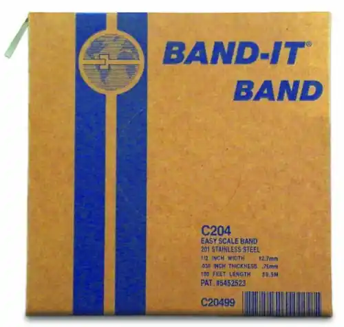 BAND-IT 1/4 in. 201 Stainless Steel Band Roll - 100 ft. Roll