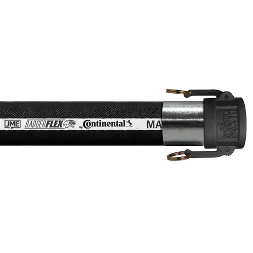BadgerFlex 4 in. Black Softwall Hose Assemblies w/ Pact C Female Couplers - 50 PSI