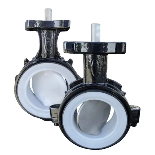BTI 699 12 in. Iron Body Stainless Steel Disc Wafer Style Sanitary Butterfly Valve - Nitrile Seat