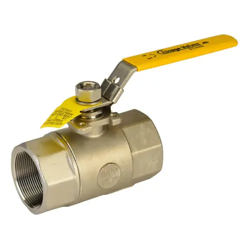 Chicago Valves 2466K010 1 in. Stainless Steel Ball Valve - Threaded, 2000 PSI