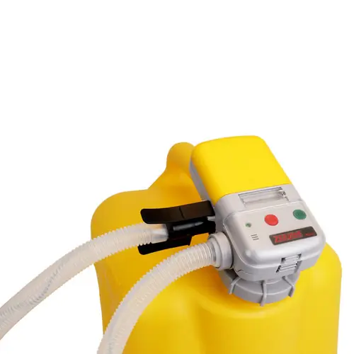 Zeeline ZE1030D Battery Powered 6 Gallon Fuel Can Transfer Pump, 2.4 GPM, Yellow