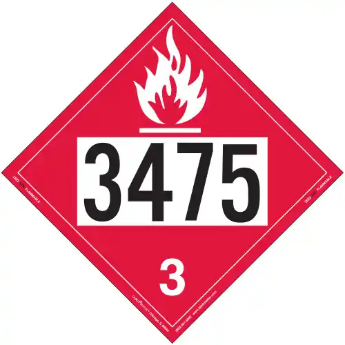 Labelmaster 3475 Vinyl Flammable Liquid Placard
