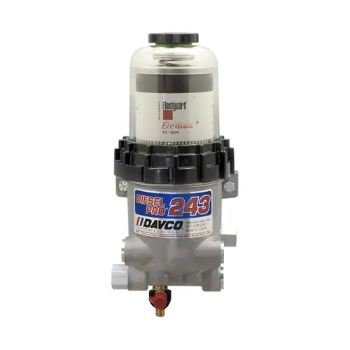 DAVCO Diesel Pro 243 Fuel Filter/Water Separator/Fuel Heater, 1/2 in. NPTF, 60 GPH, 24V DC Pre Heater
