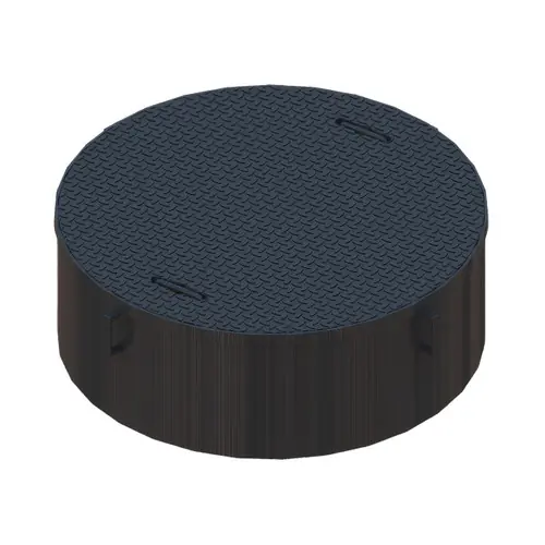 Fairfield Industries 360-12 36 in. Manhole, Steel Frame and 12 in. Skirt, Diamond Plate Cover