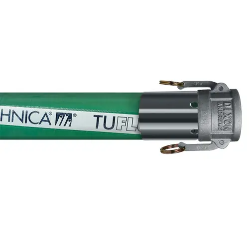 Tudertechnica Tufluor® Evolution 1/2 in. PTFE Chemical Suction & Delivery Hose Assemblies 150 PSI w/ Steel Stainless Female Coupler Ends