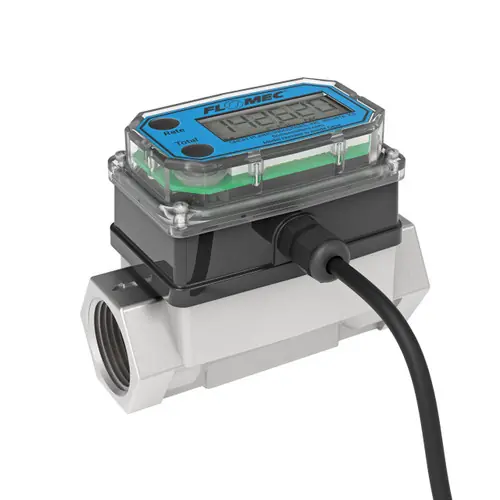 GPI G2S10N42GMX 1 in. NPT Industrial Stainless Steel Turbine Flow Meter w/ LCD Display, Pulse Out, 4-20mA