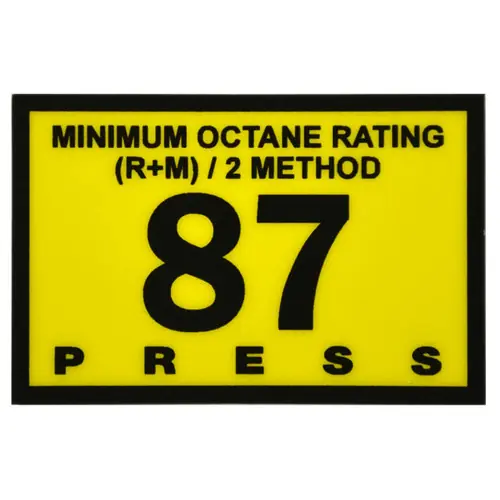 RDM R60030-12 87 Octane Press to Start Overlay - Gilbarco Advantage