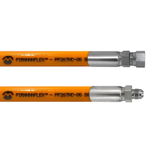 Kuriyama Piranhaflex PF267NC 1/4 in. Hydraulic Hose Assembly w/ Male JIC Seat x Female JIC Seat