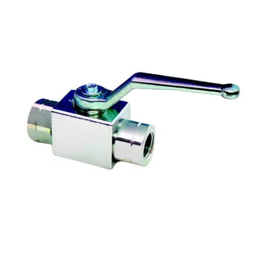 PCI BKH BKH-12-NPT-1123-2 1/2 in. NPTF Zinc Clear Coat Full Port Two-Way High Pressure Ball Valve - 7350 PSI