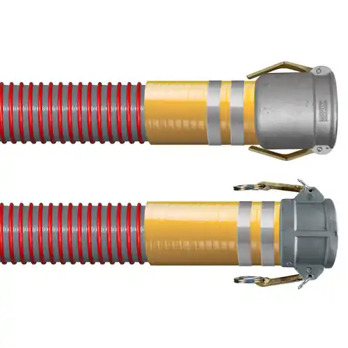 BadgerFlex Vapor HD 4 in. Heavy Duty Gasoline Vapor Recovery Hose Assemblies w/ Part C Female Coupler x CPP Ends