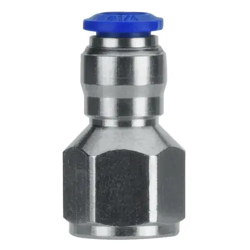 AIGNEP 88030-02-04, 1/8 in. Push-To-Connect Tube x 1/4 in. Straight Female Fitting, NPTF