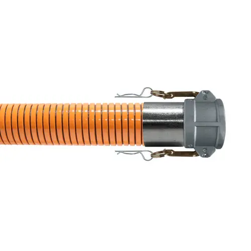 Kuriyama DuraDrop 4 in. Heavy Duty Black Nitrile, Static Dissipating Drop Hose Assemblies w/ Aluminum Part C Female Couplers