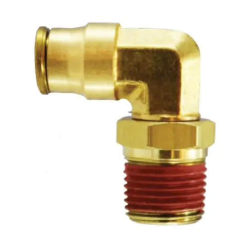Midland Industries 20084 Brass Push to Connect 90° Swivel Elbow, 3/8 in. Push In x 3/8 in. MNPT