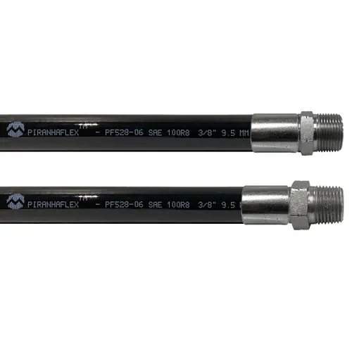 Kuriyama Piranhaflex PF528 1/2 in. Hydraulic Hose Assembly w/ Male NPT x Swivel Male NPT Ends