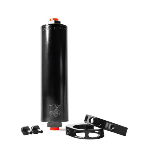 Shop 48 Vapor Trapper™ VT8BLK-3/8-P 3/8 in. x 8 in. Black Universal Charcoal Canister Fuel Tank Vent Line Vapor Filter (Premium Package)
