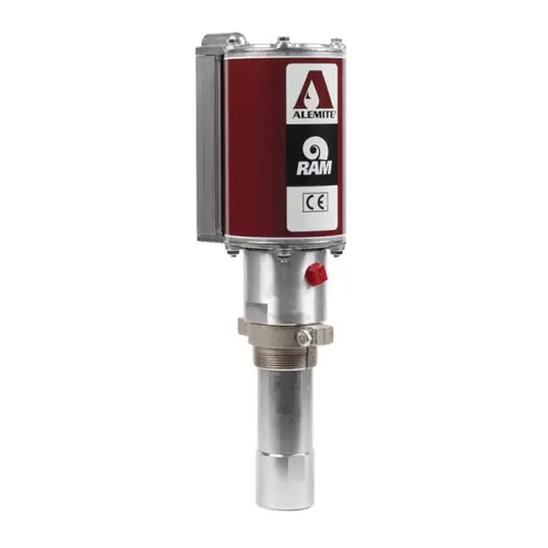 Alemite 9968-A 1 1/2 in. x 1/2 in. NPTF 5:1 7 GPM Air Powered Stationary RAM Stub Pump - Bung Adapter Not Included