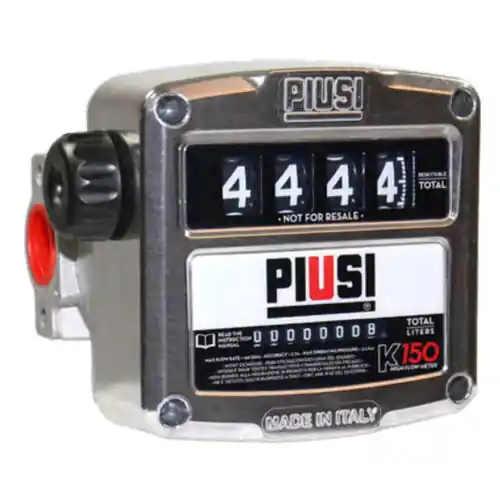PIUSI F0055900 K150 Avio 1 in. NPT High Capacity Mechanical Flow Meter (Gallons) - Aviation