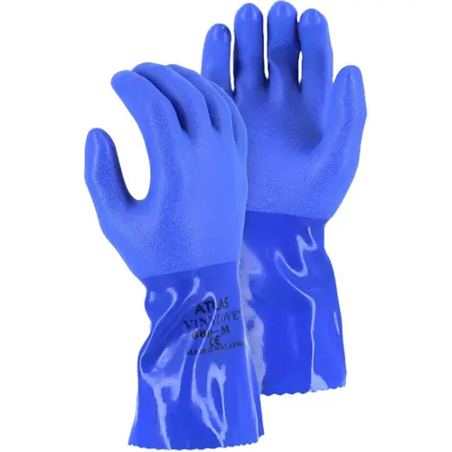 Majestic 3704A Atlas Triple Dipped 12 in. PVC Glove w/ Interlock Liner, Pack of 12