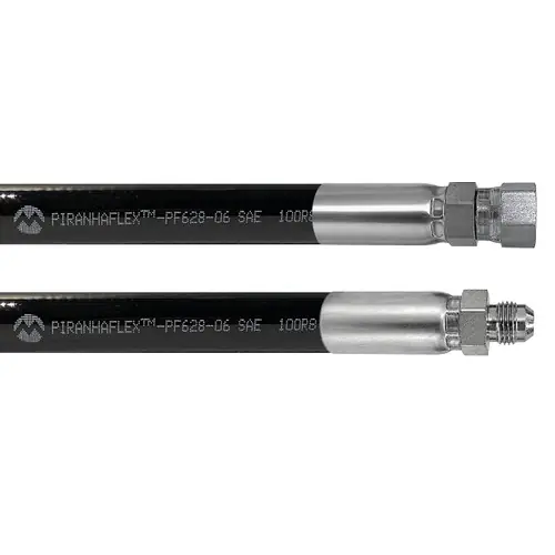 Kuriyama Piranhaflex PF628 1/4 in. Hydraulic Hose Assembly w/ Male JIC Seat x Female JIC Seat
