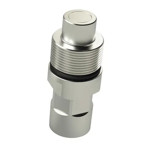 Holmbury FSC25-M-20N 1 in. Carbon Steel Flat Face Screw Coupling 1 1/4 NPTF w/ Locking Pin & Nitrile Rubber Seal - Male