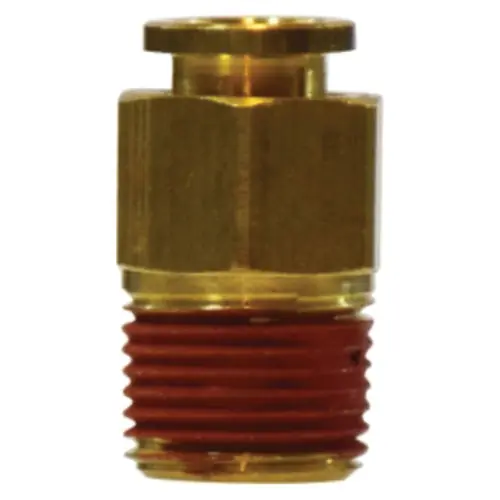 Midland Industries 20054 Brass Push to Connect Male Adapter, 1/4 in. Push In x 1/8 in. MNPT