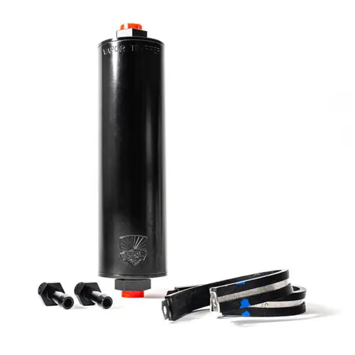 Shop 48 Vapor Trapper™ VT8BLK-3/8-B 3/8 in. x 8 in. Black Universal Charcoal Canister Fuel Tank Vent Line Vapor Filter (Basic Package)
