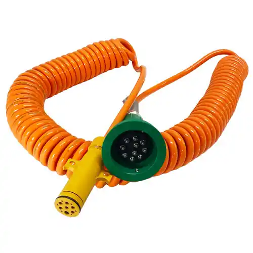 Scully Pull-Away Socket and Plug System For Green Thermistor System w/ 30 ft. Coiled Cord & 2 J-Slot Pins