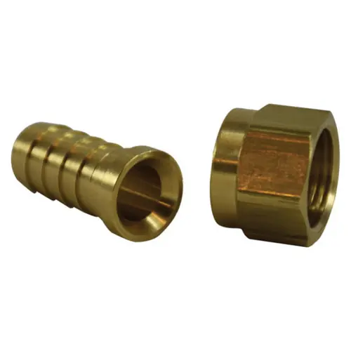 Midland Industries 32107 Brass Swivel Adapter, 3/16 in. Hose x 1/4 in. 45° Female Flare