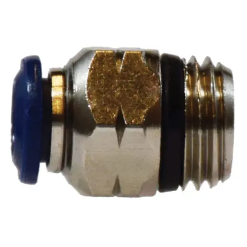 Midland Industries 20055N Push-to-Connect Male Adapter, 1/4 in. PTC x 1/4 in. Male Global Thread, Brass& Nickel-Plated