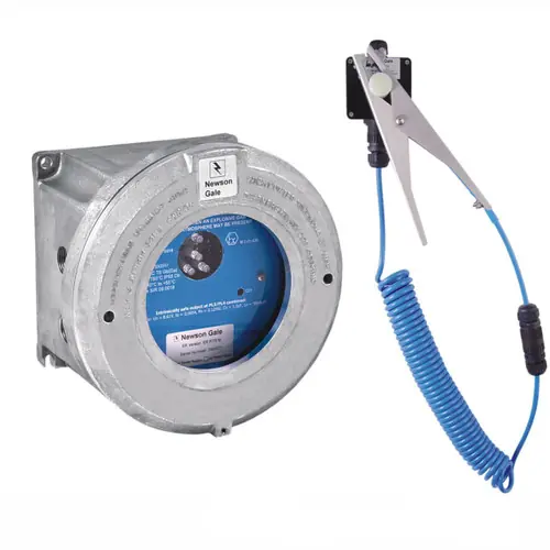 Newson Gale Earth-Rite PLUS Static Ground Indicator and Interlock System W/ 32ft Coiled Cable And X90-IP Heavy Duty Clamp