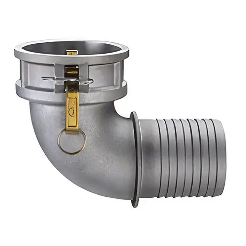 Kuriyama DC90A200 2 in. Aluminum 90° Elbow Female Coupler x Hose Shank
