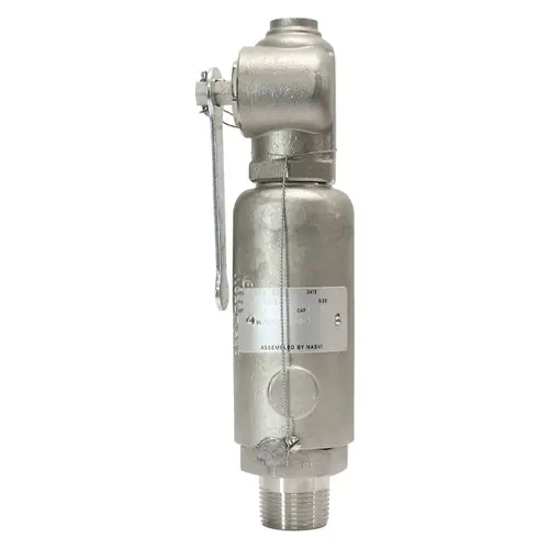 Emerson Kunkle 266P-E01 1 in. MNPT x 1 in. FNPT Stainless Steel Safety and Relief Valve - 90 PSI