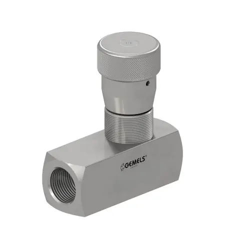 Gemels RF Unidirectional Flow Control Valve 1/4 in. NPT PN400 Carbon Steel
