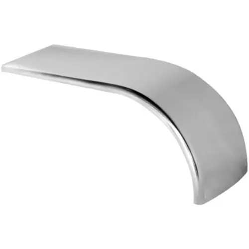Merritt 5540-2 52 in. L x 25 in. W x 24 in. H Half Tandem Single Radius 14 Gauge Bright Stainless Steel Rolled Fenders (2 Units)