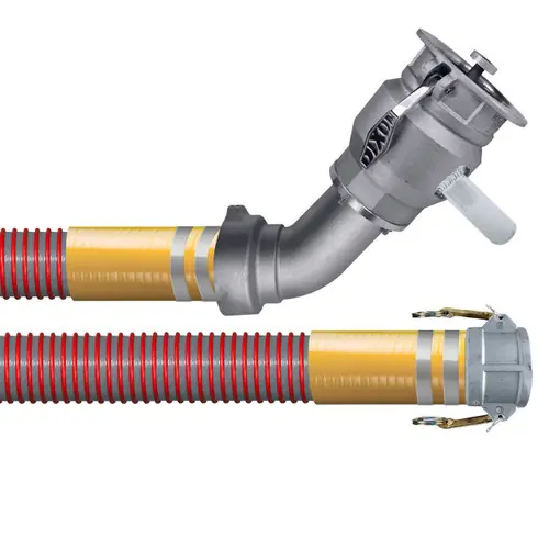 BadgerFlex Vapor HD 4 in. Heavy Duty Gasoline Vapor Recovery Hose Assemblies w/ Female Coupler x 45° Swivel Dixon VR4040SWIV & Handle Ends