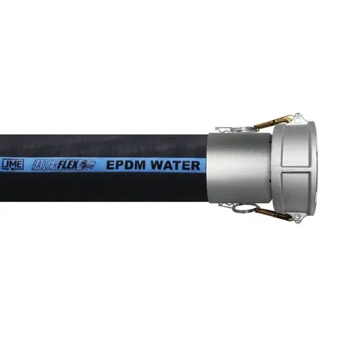 BadgerFlex 6 in. Water Suction & Discharge Hose Assembly w/ Part C Female Couplers - Black