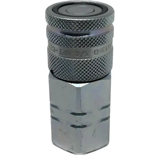 Stucchi A-HD 1/2 in. Carbon Steel Flat Face Coupler 1/2 in. NPT, 23.85 GPM