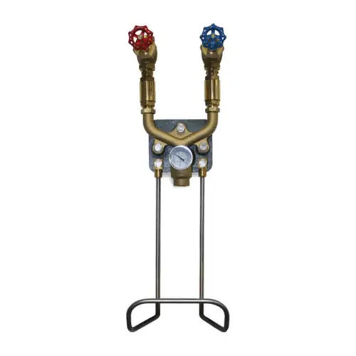 SANI-LAV M1 3/8 in. Male GHT or NPT Brass Hot and Cold Water Hose Wash Down Mixing Station