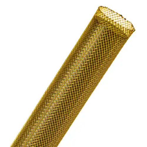 Techflex PTN1.00YL Flexo PET 1 in. x 65 ft. Braided Sleeve, Yellow