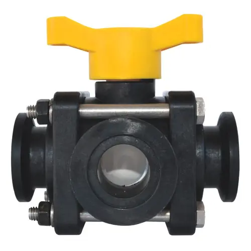 TerreMax MV220SL 2 in. Flange 150 PSI 3 Way Side Load Ball Valve