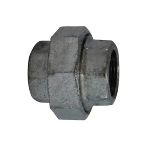 Midland Industries 64603 Union Fitting, Galvanized, 1/2 in. FPT x 1/2 in. FPT, 150 PSI