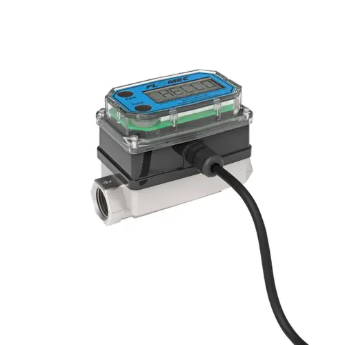 GPI Flomec® G2S-05-N-42 1/2 in. NPT Industrial Stainless Steel Turbine Flow Meter w/ LCD Display, Pulse Out, 4-20mA