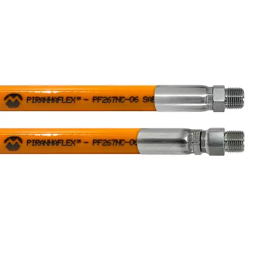 Kuriyama Piranhaflex PF267NC 1/2 in. Hydraulic Hose Assembly w/ Male NPT x Swivel Male NPT Ends