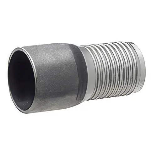 Kuriyama BEN125 1 1/4 in. Plain Steel Beveled End x Hose Shank Grooved End