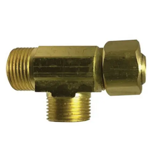 Midland Industries AMC® 700073-060604 Compression Swivel Tee, Lead Free Brass, 3/8 in. x 3/8 in. Male x 1/4 in. Female