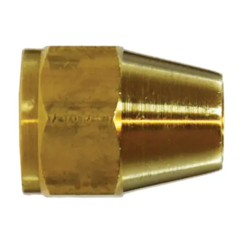 Midland Industries 10020L Brass S.A.E 45° Flare Light Pattern Hex Short Rod Nut, 5/8 in. Flare