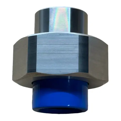 HART Industrial D-3131-8-V-316 2 in. FNPT Class 3000 316 Stainless Steel Threaded Union - FKM Seal, Dielectric Coating
