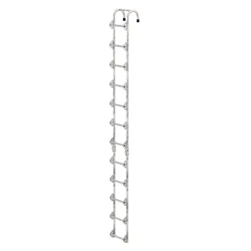 Vestil NTAL-12-HDG 12 Step Galvanized Tank Access Ladder 300 Lb. Capacity